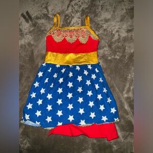 Baby Girl Wonder‎ Woman Dress with Cape & Lace Detail – Size 18 Months